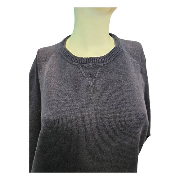 Eddie Bauer Navy Blue Cotton Sweater Size Large - Picture 4 of 8